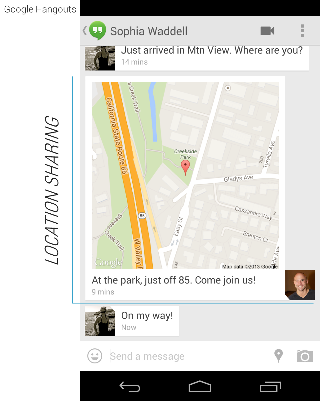 Hangouts 1.3 APK with Location Sharing