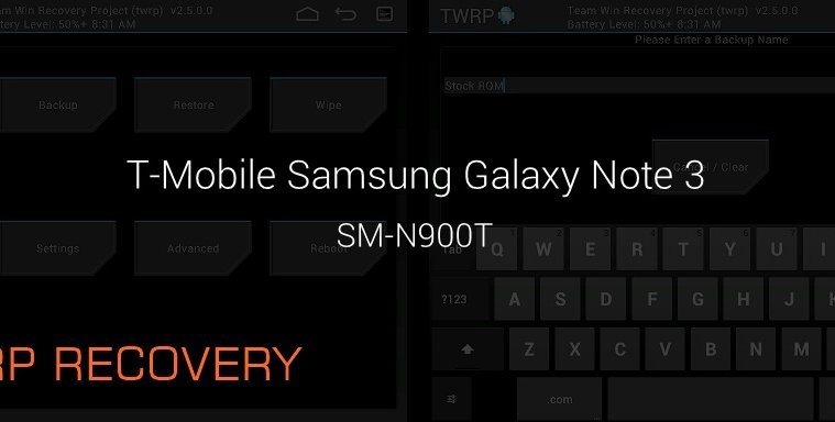 TWRP Recovery T-Mobile Galaxy Note 3 SM-N900T