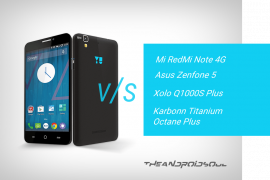 Yu Yureka vs Mi RedMi Note 4G vs Asus Zenfone 5 vs Xolo Q1000S Plus vs Karbonn Titanium Octane Plus