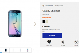 Samsung Galaxy S6 Edge price set at €849, goes on pre-order in Europe
