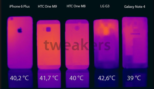 htc one m9 thermal image