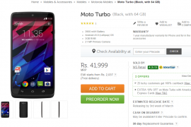 Motorola Moto Turbo price set at INR 41,999 in India, goes on pre-order