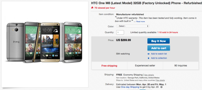 htc one m8 deal