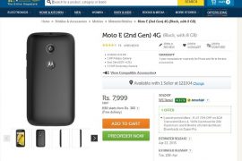 Moto E (Gen 2) 4G LTE Launched in India for Rs 7,999