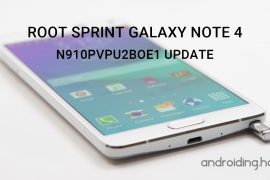 How to Root Sprint Galaxy Note 4 on N910PVPU2BOE1 Update