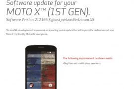 Verizon Moto X 1st Gen. receiving an OTA update today (212.166.3), but it’s not Lollipop