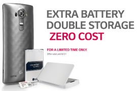 Buy an LG G4 and Get a 32 GB micro SD card, spare battery and Charging Cradle, Only in US