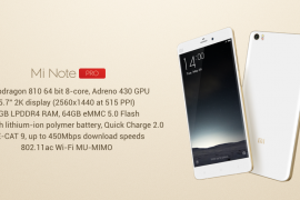 Xiaomi Mi Note Pro with 4 GB RAM Launched in China for $483