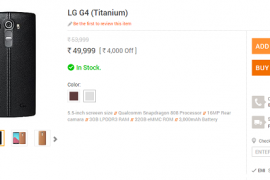 Dual SIM LG G4 Listed for Sale in India for Rs 49,999, Available via Infibeam