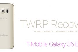 TWRP Recovery for Android 5.1.1 running T-Mobile Samsung Galaxy S6 Edge available in Alpha version