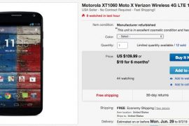 Verizon Moto X (1st Gen) on sale for $110 via eBay
