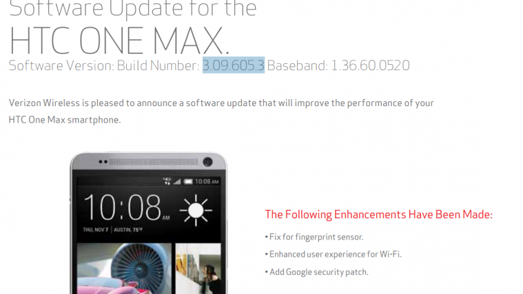 HTC One Max update 3.09.605.3