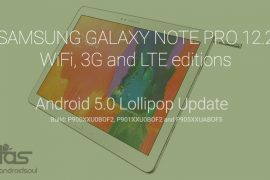 Samsung Galaxy Note PRO 12.2 Android 5.0 Lollipop update for WiFi, 3G and LTE variants (SM-P900/901/905)