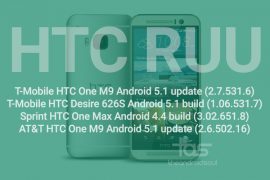 Download RUU for T-Mobile HTC One M9 (2.7.531.6), Sprint HTC One Max (3.02.651.8) and T-Mobile Desire 626S (1.06.531.7)