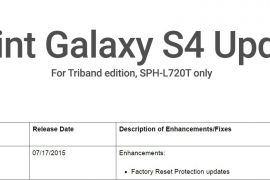 L720TVPECOF1: Sprint Galaxy S4 Triband edition gets new update, includes Factory Reset protection