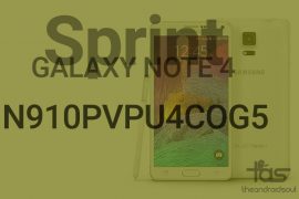 Download N910PVPU4COG5 Android 5.1.1 update for Sprint Galaxy Note 4 [Stock Odin TAR]