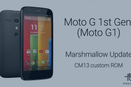Get Moto G 1st Gen (G1) Marshmallow update via CM13 ROM