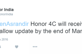 Honor 4C Marshmallow update release set for March end
