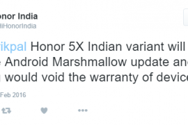 Indian Honor 5X to get Marshmallow Update in next few weeks!