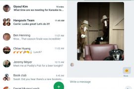 Hangouts update v10 allows you to share directly to top hangouts conversations, also stickers in Google Voice