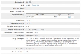 ZTE T21 gets a Certification from Bluetooth SIG