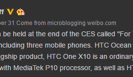 HTC Alpine and One X10 to feature MediaTek P10 processor, while Ocean Note is a phablet