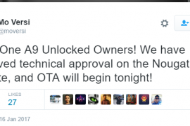 HTC One A9 Nougat update rollout begins tonight in the US
