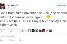 Here are first HTC U Play specs rumors, goodbye 3.5mm headphone jack!