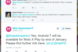 Confirmed: Moto X Play Nougat update to come by January end