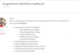 OnePlus 3T gets OxygenOS 4.0.1 update, with help on Play Store fix