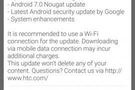 HTC releases One A9 Android 7.0 Nougat update OTA, build 2.18.617.1