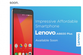 Lenovo A6600 Plus launches in Philippines
