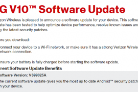 Verizon LG V10 and LG G3 also gets security update, build numbers VS99025A and VS9854AA