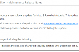 Moto Z Force Droid receive December security patch in USA