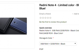 Xiaomi Redmi Note 4 Blue and Black color now available in Malaysia