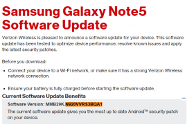 Verizon Galaxy Note 5 update rolling out with January security patch, build N920VVRS3BQA1
