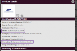 Samsung Galaxy J5 2017 makes it to WiFi Alliance, should release soon