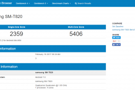 Samsung Galaxy Tab S3 WiFi gets specs listed at Geekbench