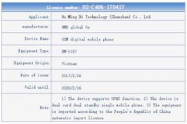Nokia feature phone RM-1172 certified at TENAA