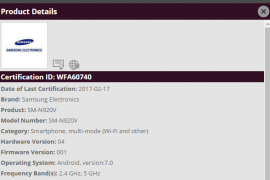 Verizon and Sprint Galaxy Note 5 certified for Android 7.0 update too at Wi-Fi Alliance