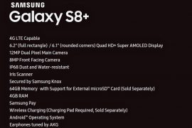 Samsung Galaxy S8 Plus specifications leaked in full