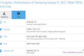 Samsung Galaxy J7 (2017) specs now available thanks to GFXbench