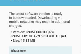 Galaxy S7 Edge first bug fixer OTA over Nougat update