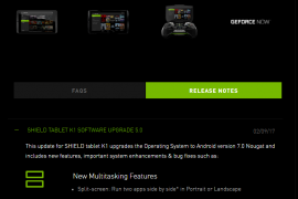 Android 7.0 Nougat update for Nvidia Shield Tablet K1 released!