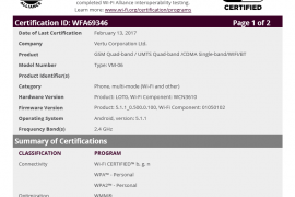New Vertu phone (VM-06) certified by WiFi Alliance, runs on Android 5.1.1 Lollipop