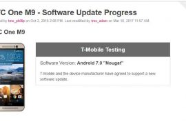 T-Mobile confirms HTC One M9 Nougat update is now under testing
