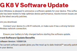 Verizon LG K8 V update rolling out with February security patch