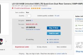 Deal: T-Mobile LG V20 available for $460 on eBay, $240 off the regular price