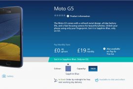 Moto G5 Sapphire Blue color released in the UK