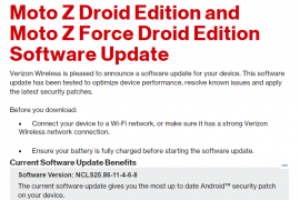 Verizon Moto Z Droid and Z Force Droid OTA update rolling out with March security patch